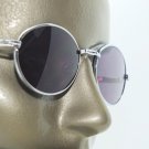Reading Glasses Dark Tint Shiny Silver Metal Rock Star Frame +3.25 Lens Strength
