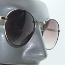 Bifocal Tinted Reading Glasses Sunglasses Black Gold Metal Frame +3.25