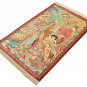 ISMAIL  art feat Persian silk carpet/rug qom handmade 100% pure silk 600kpsi