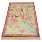 ISMAIL  art feat Persian silk carpet/rug qom handmade 100% pure silk 600kpsi