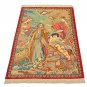 ISMAIL  art feat Persian silk carpet/rug qom handmade 100% pure silk 600kpsi
