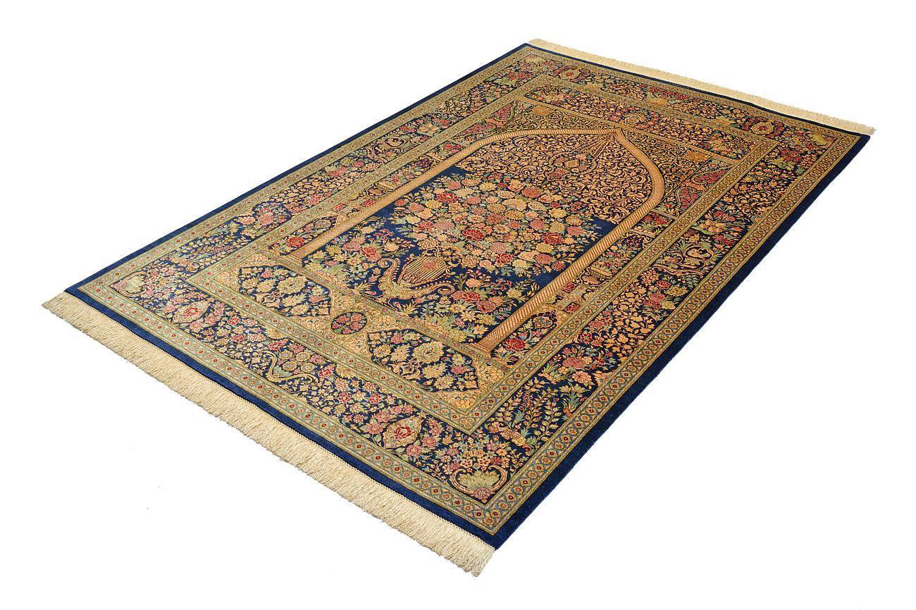 perfect unique art design Persian silk rug qom handmade 100% pure silk 600/kpsi