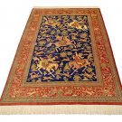master made art feat Persian silk carpet/rug qom handmade 100% pure silk 600kpsi