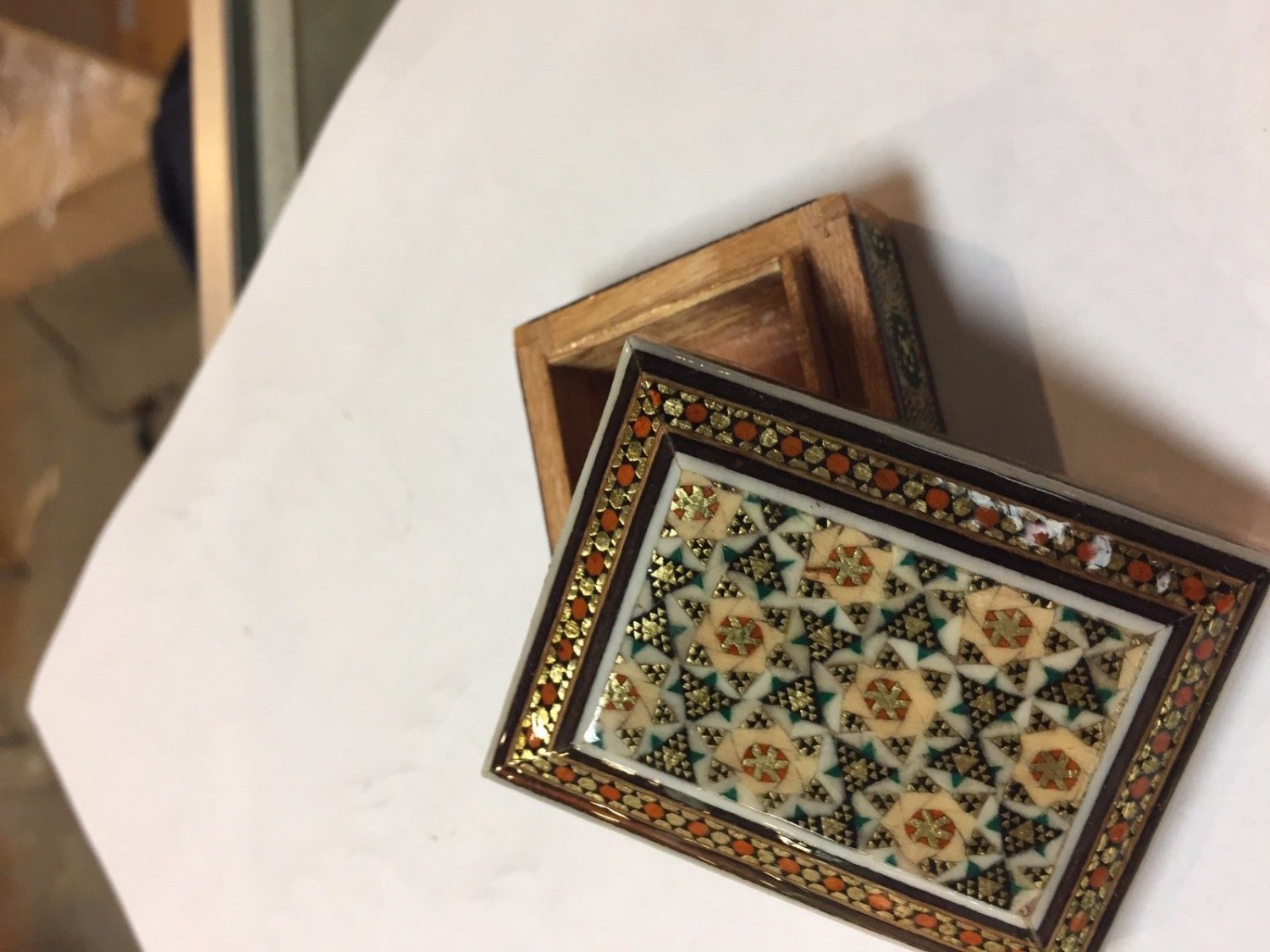 master made art feat INLAID WOODEN BOX BRASS  ART DECORATIVE GIFT