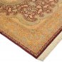 burgundy design Persian silk rug qom handmade 100% pure silk 600/kpsi