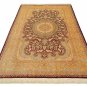 burgundy design Persian silk rug qom handmade 100% pure silk 600/kpsi