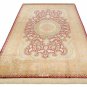 burgundy design Persian silk rug qom handmade 100% pure silk 600/kpsi