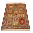 antique design Persian silk carpet/rug qom handmade 100% pure silk 600/kpsi