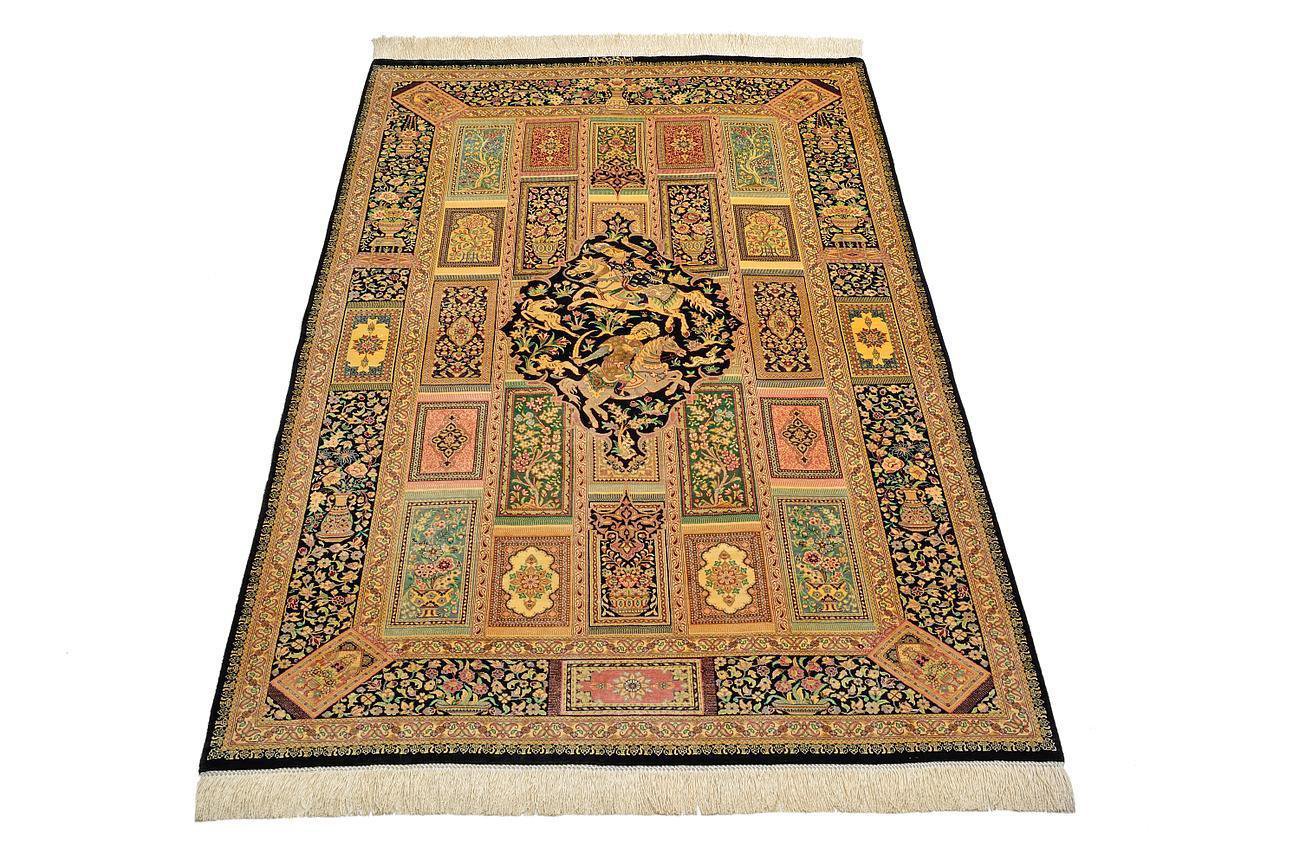 unique super design Persian silk carpet/rug qom handmade 100% pure silk 600/kpsi