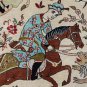 hunting design Persian silk carpet/rug qom handmade 100% pure silk 600/kpsi