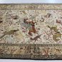 hunting design Persian silk carpet/rug qom handmade 100% pure silk 600/kpsi