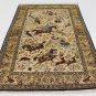 hunting design Persian silk carpet/rug qom handmade 100% pure silk 600/kpsi