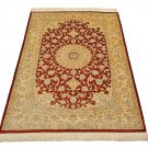 4 corner design Persian silk carpet/rug qom handmade 100% pure silk 600/kpsi