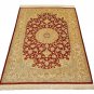 4 corner design Persian silk carpet/rug qom handmade 100% pure silk 600/kpsi