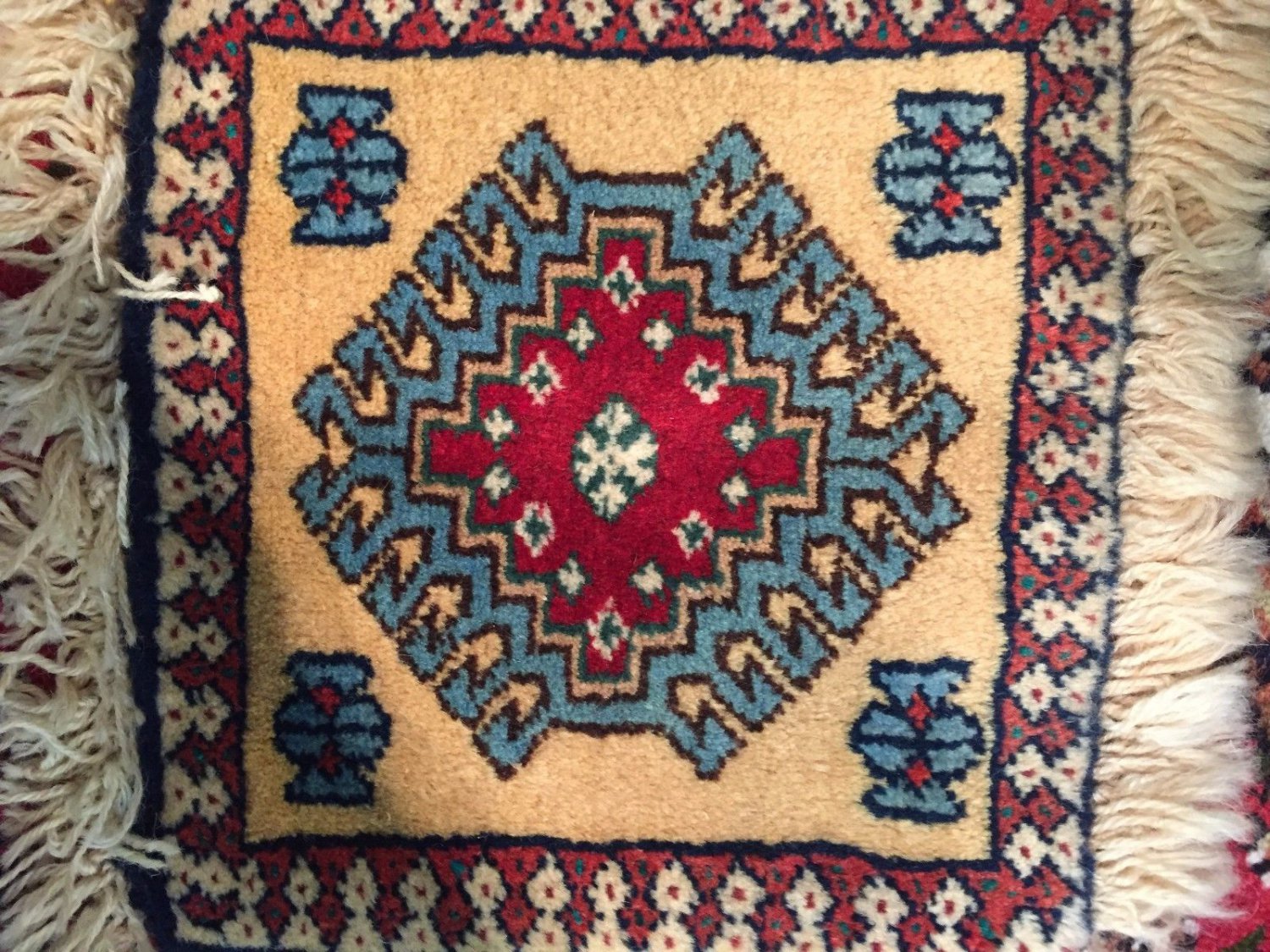Genuine Persian hand knotted rug decorative natural dye&natural sheep's wool art