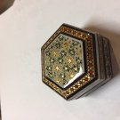 barter nice art INLAID TRINKET WOODEN BOX BRASS  ART DECORATIVE GIFT