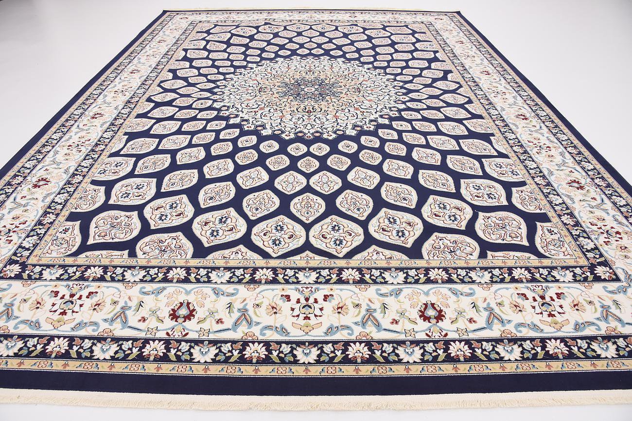 excellent nain  darknavy blue  carpet  9x12  design liquidation clearance rug