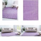Unique Loom Solo Solid Shag Collection Modern Plush Lilac Area Rug (8' 0 X 11' 0
