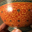 enamel bowl copper hand paint fix color  cooked in furnace fire anti scratch 5”