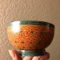 enamel bowl copper hand paint fix color  cooked in furnace fire anti scratch 5&acirc;��