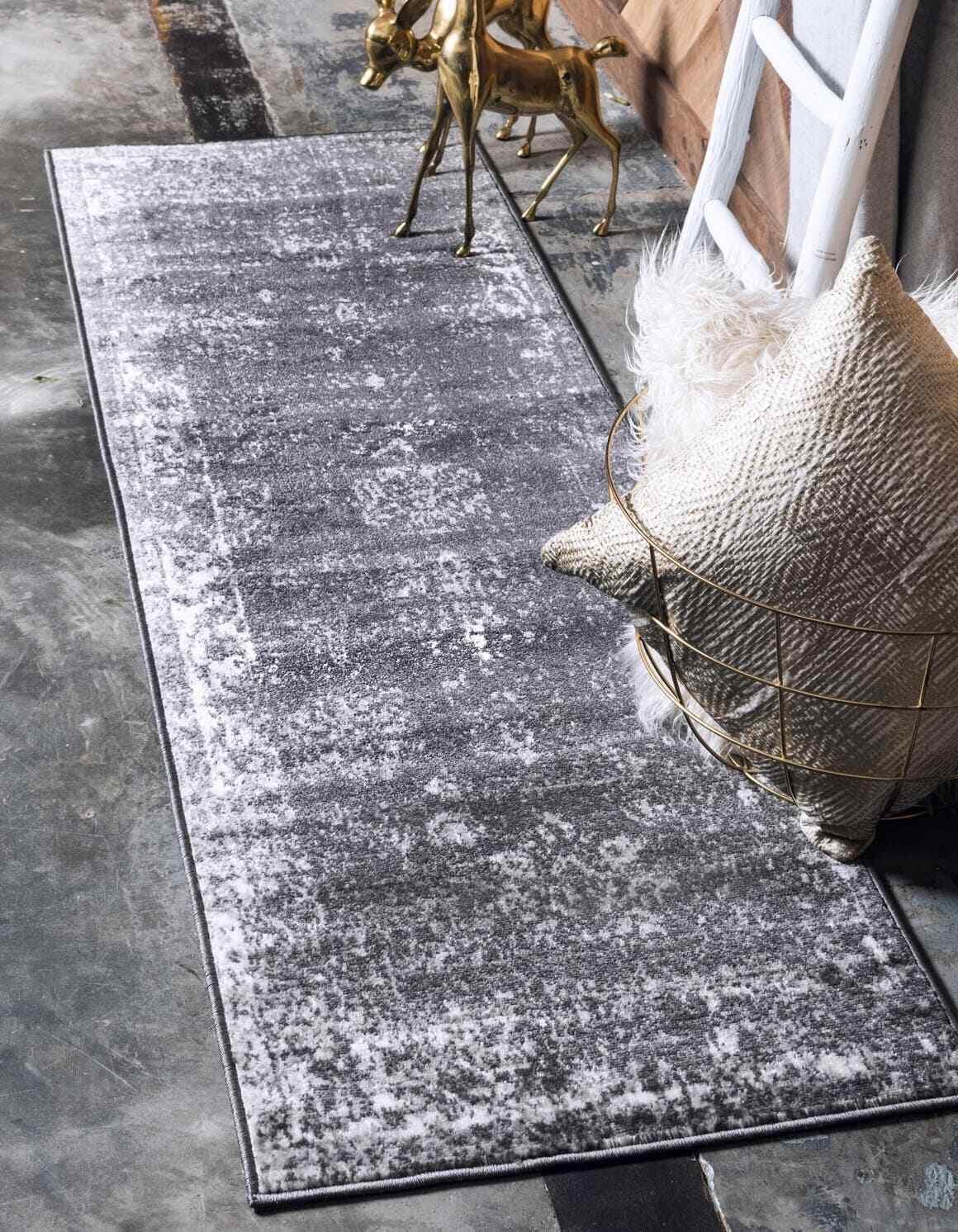 Unique Loom Sofia Traditional Area Rug, 2' 0 X 13' 0, Dark Gray 134055