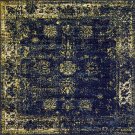 Unique Loom Sofia Traditional Area Rug,( 8' 0 x 8' 0) Navy Blue  141608