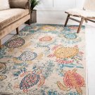 Unique Loom Positano Coastal Modern Area Rug, 5' 0 X 8' 0 Rectangle, Beige/Teal