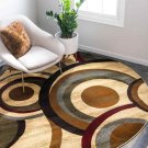 Unique Loom ( 8' x 8' )Coffee Shop Round Rug 137895