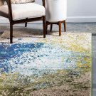 Unique Loom Estrella Collection Colorful Abstract Blue Area Rug 5' X 8'  121424