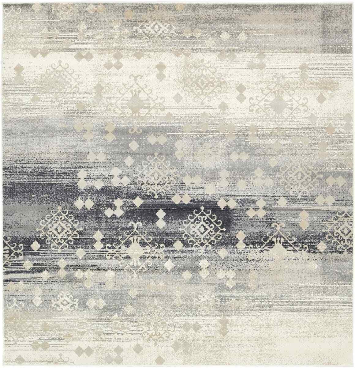 Unique Loom Modern Chimera Area Rug Beige 6' x 6' Square 130842