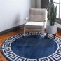 Unique Loom Athens Collection Geometric Casual Modern  Round 6' Rug 123807