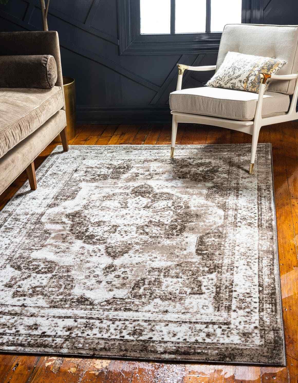 Unique Loom Salle Garnier Sofia Distressed Vintage Area Rug, (5' x 8') 134098