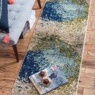 Unique Loom Estrella Collection abstract blue Runner Rug (2' 2 x 6' 7)  136210