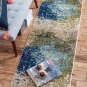 Unique Loom Estrella Collection abstract blue Runner Rug (2' 2 x 6' 7) 136210