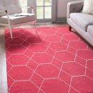 Unique Loom Traditional Trellis Shag Area Rug  (8'x10') 146706