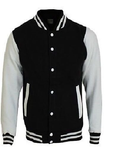 Black and White Varsity Jacket Gift Made for men