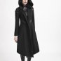 Long Jacket Punk Rave Women Hooded Coat Black Goth Cosplay Cyber Steampunk