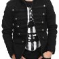 Men Black Guard Military Jacket Steampunk Vintage Pea Coat 100% Cotton