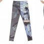 DC COMICS - BATMAN - CARTOON - ANIME - GREY - BLUE - LEGGINGS - M - 7/9 - NEW