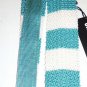 MOSCHINO - ITALY - WHITE - BLUE - SKINNY - STRIPED - SILK - TIE - NEW - TIES