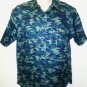 DANIEL CREMIEUX - SLIM FIT - CAMOUFLAGE - LINEN - MILITARY - SHIRT - NEW - LARGE