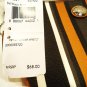 COACH - PEYTON - STRIPED - BLACK - CARAMEL - WHITE - WRISTLET - PURSE - NEW