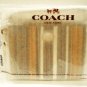 COACH - PEYTON - STRIPED - BLACK - CARAMEL - WHITE - WRISTLET - PURSE - NEW