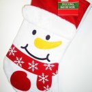 HOME ELEMENTS - CHRISTMAS - FROSTY - SNOWMAN - RED - WHITE - STOCKING - NEW
