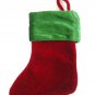 HOME ELEMENTS - "H" - VELVET - MONOGRAM - GREEN - RED - MINI - STOCKING - NEW
