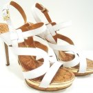 NINE WEST - BREEZIN - FASHION - WHITE - GOLD - HIGH - HEELS - SHOES - NEW - 10M