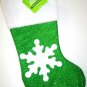 HOME ELEMENTS - CHRISTMAS - HOLIDAY - SNOWFLAKE - WHITE - GREEN - STOCKING - NEW