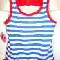 HELLO KITTY - KIDS - RED - WHITE - BLUE - GLITTER - DRESS - MEDIUM - 7/8 - NEW