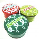 INSPIRATIONAL - MODERN - 3 PCS. - PORCELAIN - JEWELRY - BOXES - NEW - RUSTIC