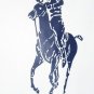 RALPH LAUREN - RLX - SOCCER - JERSEY - BIG PONY - WHITE - BLUE - LARGE - NEW